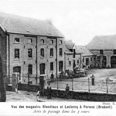Perwez - Magasins Blondiaux (Chaussée de Wavre) - Avant la Première Guerre mondiale Perwez - Magasins Blondiaux (Chaussée de Wavre) - Avant la Première Guerre mondiale