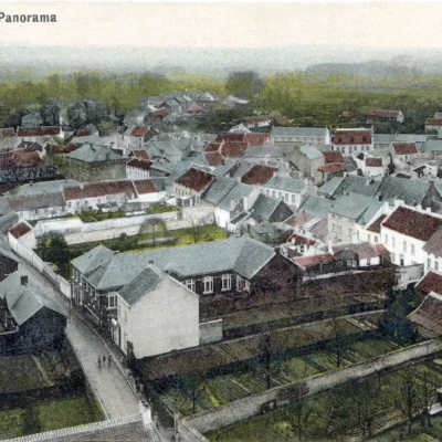 Perwez - Vue du clocher de l'église - Avant la Première Guerre mondiale Perwez - Vue du clocher de l'église - Avant la Première Guerre mondiale