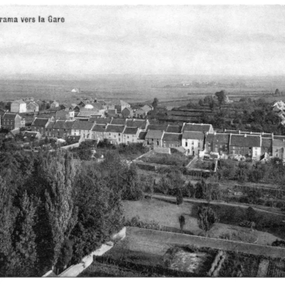 Perwez - Vue du clocher de l'église - Avant la Première Guerre mondiale Perwez - Vue du clocher de l'église - Avant la Première Guerre mondiale