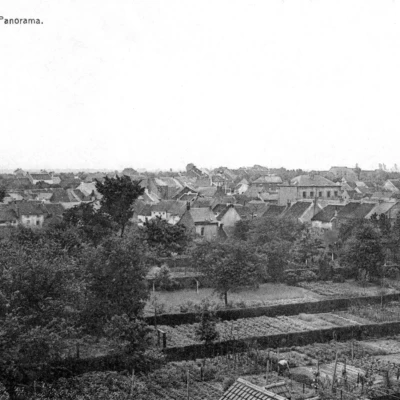 Perwez - Vue de la gare vers le centre - Entre-deux-guerres Perwez - Vue de la gare vers le centre - Entre-deux-guerres