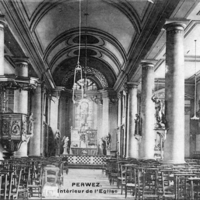 Perwez - Intérieur de l'église - Avant la Première Guerre mondiale Perwez - Intérieur de l'église - Avant la Première Guerre mondiale