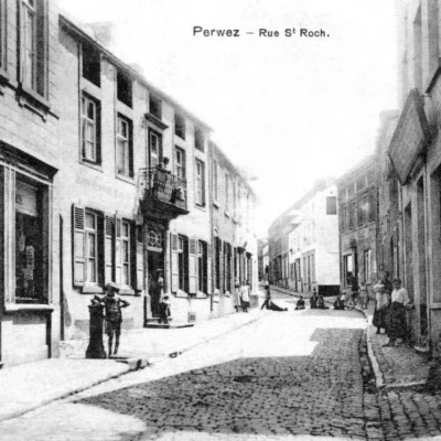 Perwez - Rue Saint-Roch - Entre deux guerres Perwez - Rue Saint-Roch - Entre deux guerres