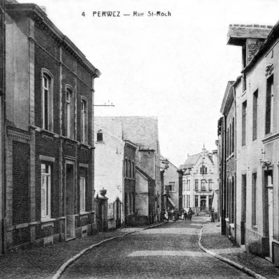 Perwez - Rue Saint-Roch et la Poste - Avant la Première Guerre mondiale Perwez - Rue Saint-Roch et la Poste - Avant la Première Guerre mondiale