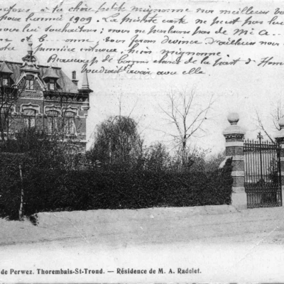 Thorembais-Saint-Trond - Château Jadoul (rue de l'Intérieur) - Avant la Première Guerre mondiale Thorembais-Saint-Trond - Château Jadoul (rue de l'Intérieur) - Avant la Première Guerre mondiale