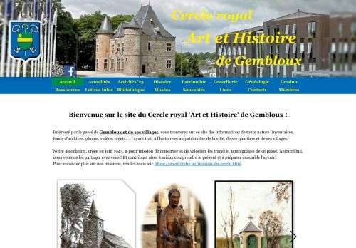 Homepage Cercle royal Art et Histoire de Gembloux