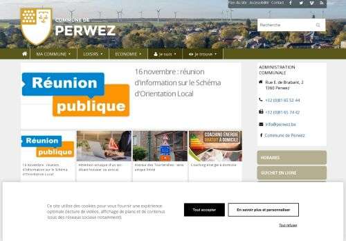 Homepage Commune de Perwez